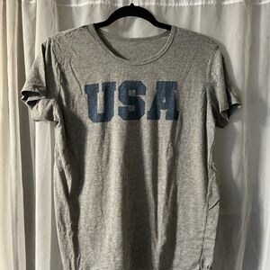 Gray USA Graphic T-Shirt